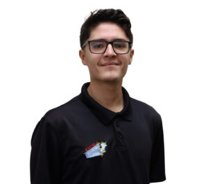 Project Manager Isaias, in a black Excel Roofing uniform, stands confidently with the company logo visible, representing Excel Roofing's commitment to superior roofing services across the Front Range